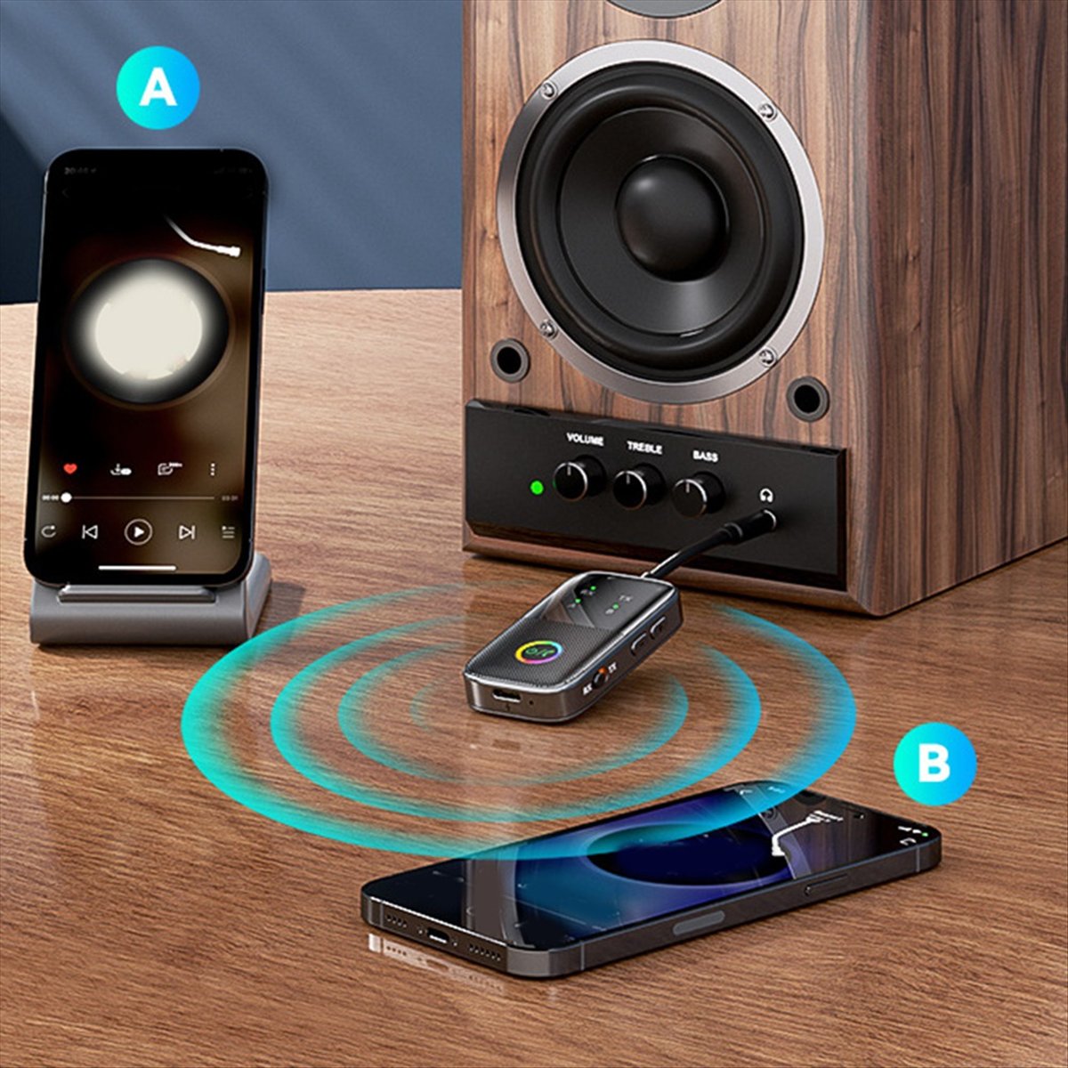 Audio Music Player Pc - محول صوت بلوتوث 5.2 عالي الجودة