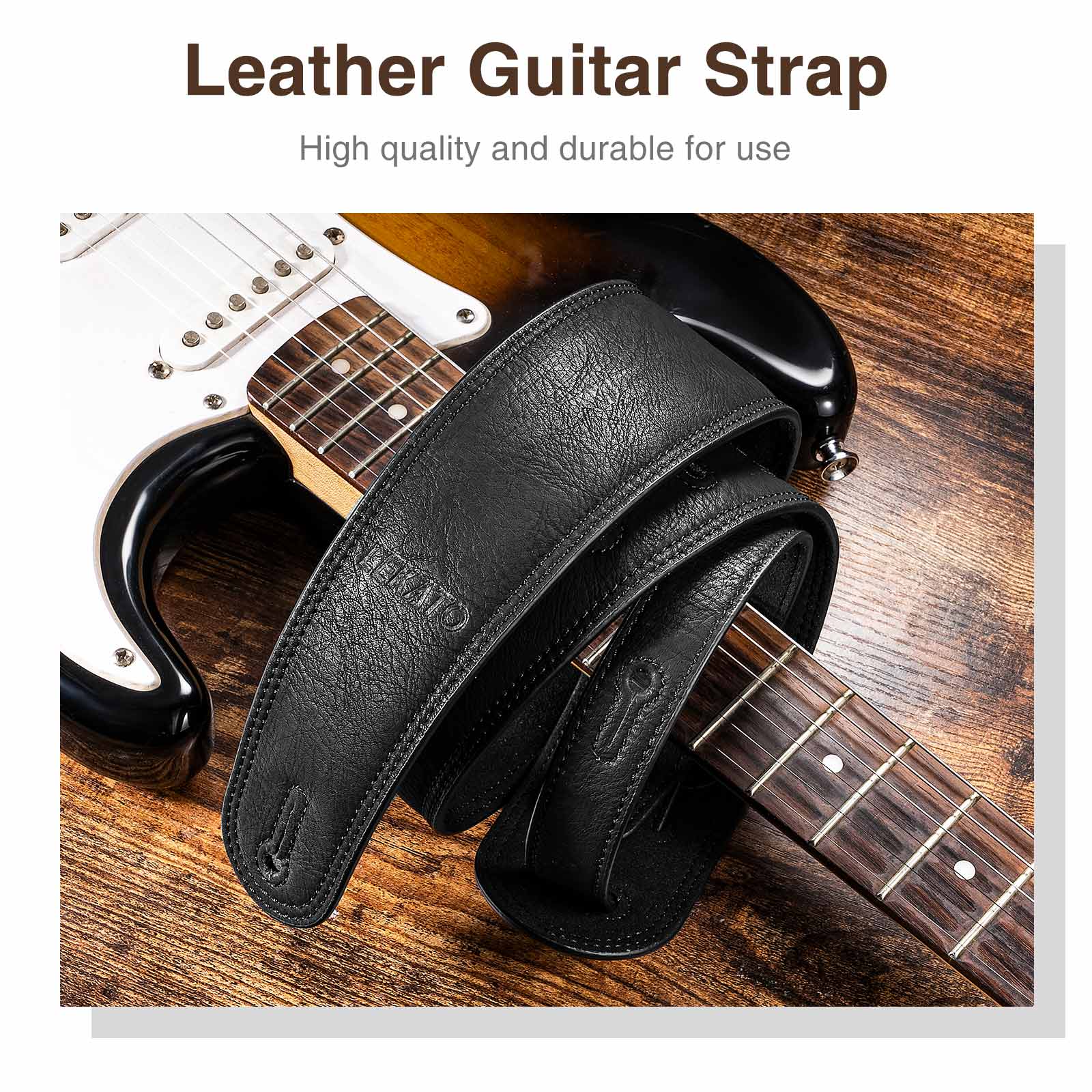 حزام باس من الجلد الحرفي من Le - مراجعة Guitar Strap Padded وسعره