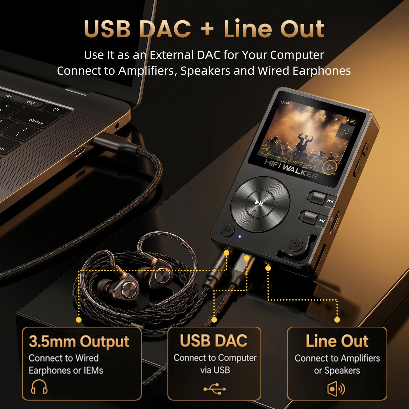مشغل موسيقى DAP HIFI، بلوتوث 5 - مراجعة Audio Music Offline وسعره