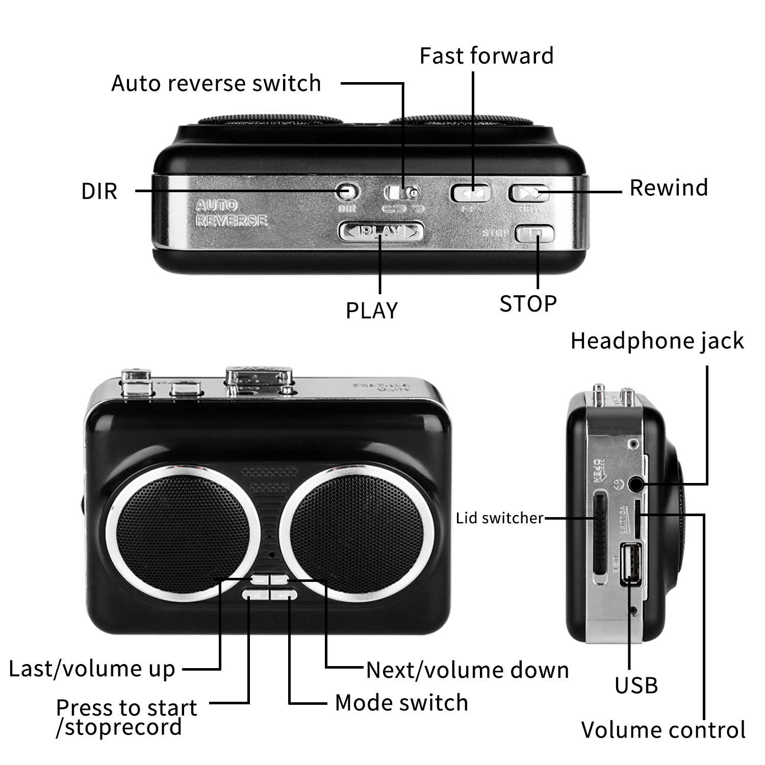 مشغل كاسيت USB لتحويل الشرائط  - مراجعة Audio Music Player Pc وسعره