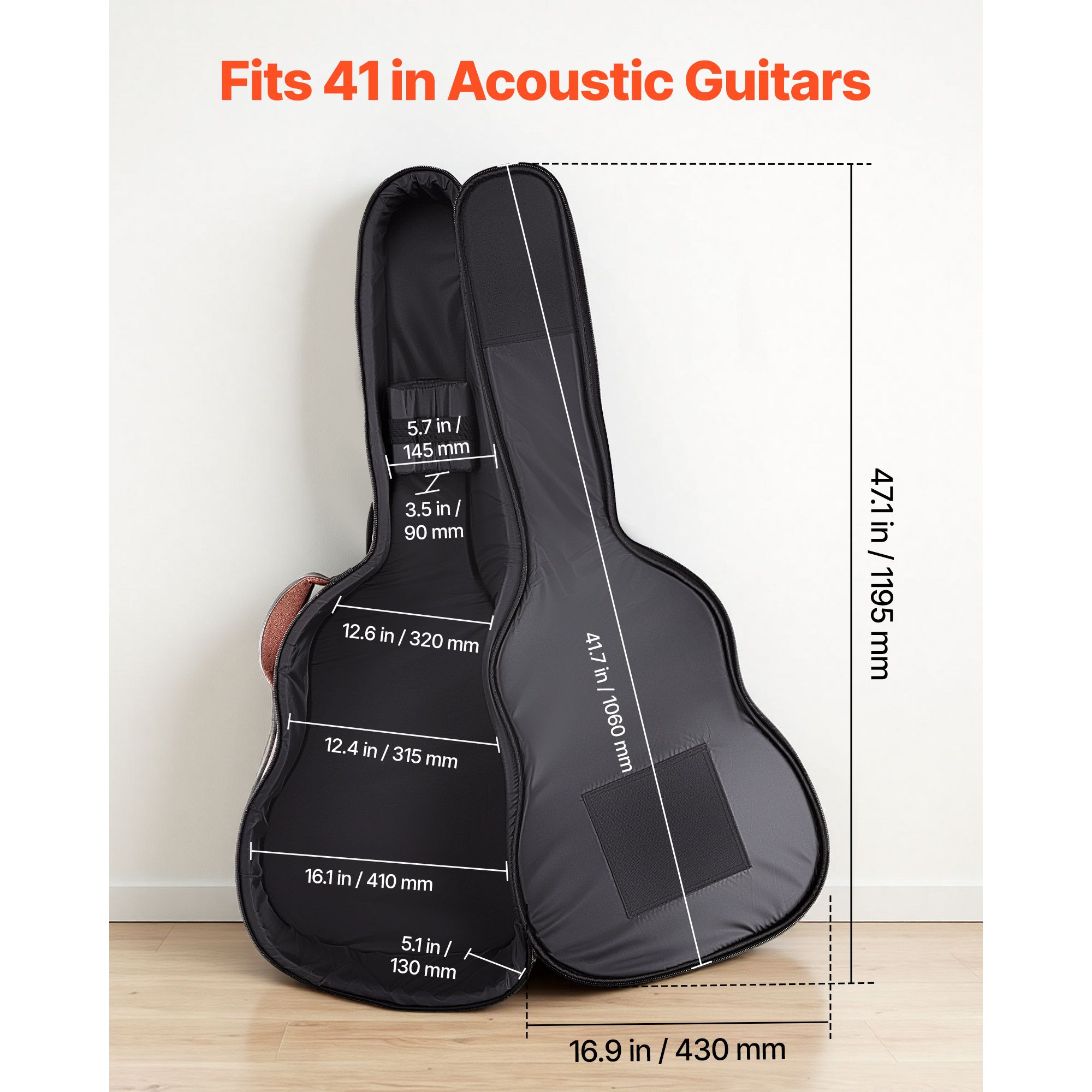 حقيبة جيتار صوتي صلبة، 47.1 بو - مراجعة Guitar Strap Padded وسعره